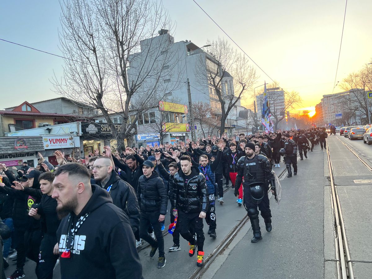 FCSB, cel mai scurt corteo din istorie » Cât a durat drumul organizat către derby-ul cu Rapid
