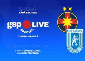 FCSB - Universitatea Craiova » Duel pentru primul loc din Superliga! Ciprian Marica și Andrei Prepeliță, la GSP Live Special