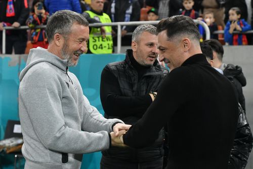 MM Stoica și Mirel Rădoi, înainte de FCSB - Craiova/ foto Cristi Preda (GSP)