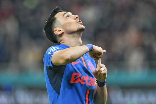 Bucuria FCSB la golul marcat de Adrian Șut în meciul cu Universitatea Craiova/ foto: Cristi Preda (GSP)
