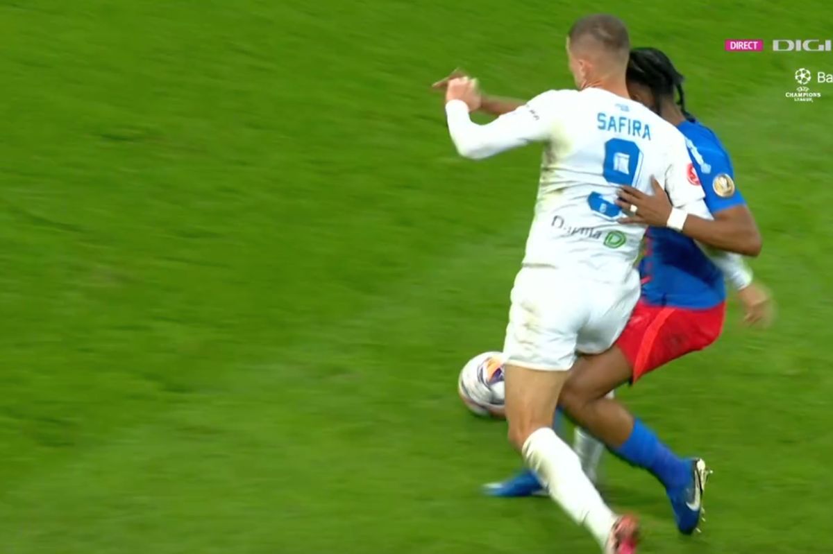 Siyabonga Ngezana, fault asupra lui Safira în FCSB - Universitatea Craiova