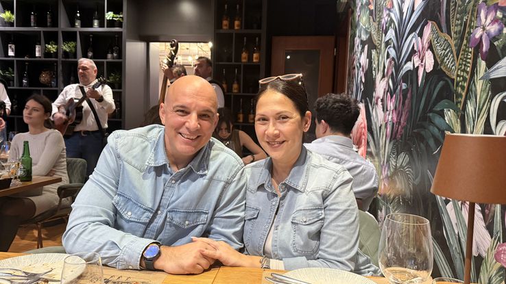 Dejan Dukovcic, alături de Saša, soția lui/Foto: arhivă personală