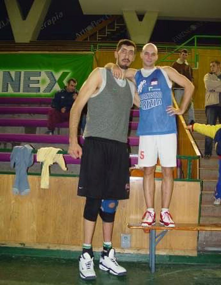 Dejan Dukovcic, primul străin din istoria lui U-BT Cluj-Napoca, alături de Ghiță Mureșan/Foto: Mircea Roșca