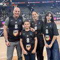 Dejan Dukovcic, primul străin din istoria lui U-BT Cluj-Napoca, însoțit de Saša, soția lui, și de Hana și Marko, copiii lor/Foto: arhivă personală