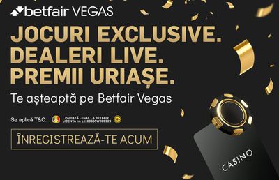 Live casino la tine acasă! Bonusuri și rotiri gratuite la Betfair Vegas