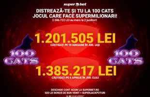 100 cats! Jocul superfenomen în 2020 care a dat jackpoturi de peste 2.500.000 lei!