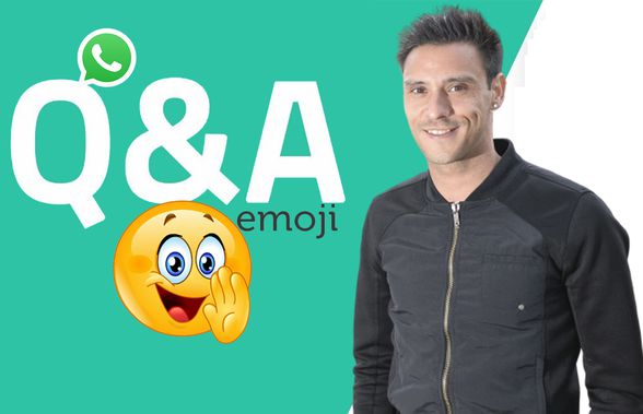 WhatsApp Q&A » Mario Camora intră în provocarea GSP: cum răspunde cu un emoticon la întrebări și afirmații inedite
