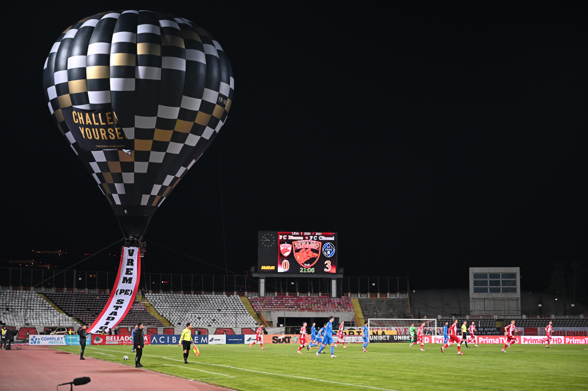 „The Rise”, eveniment Dinamo - Clinceni: Balon cu aer cald în Ștefan cel Mare