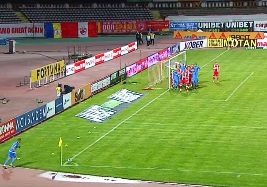 O nouă pagină neagră din istoria lui Dinamo: gol direct din corner! „Câinii” au terminat sezonul regular pe loc de baraj