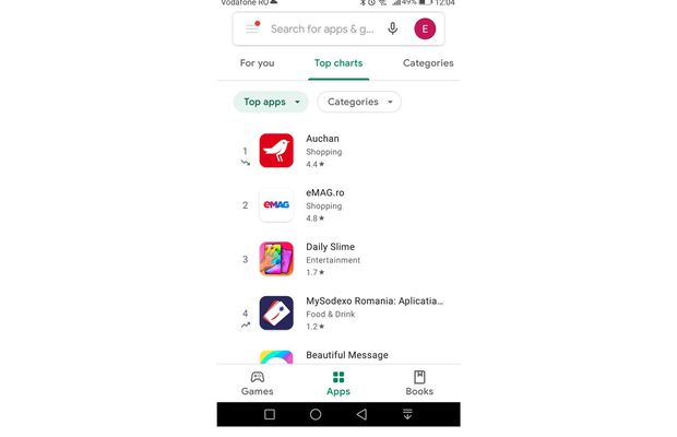 Auchan app, pe primul loc în topul celor mai descărcate aplicații gratuite