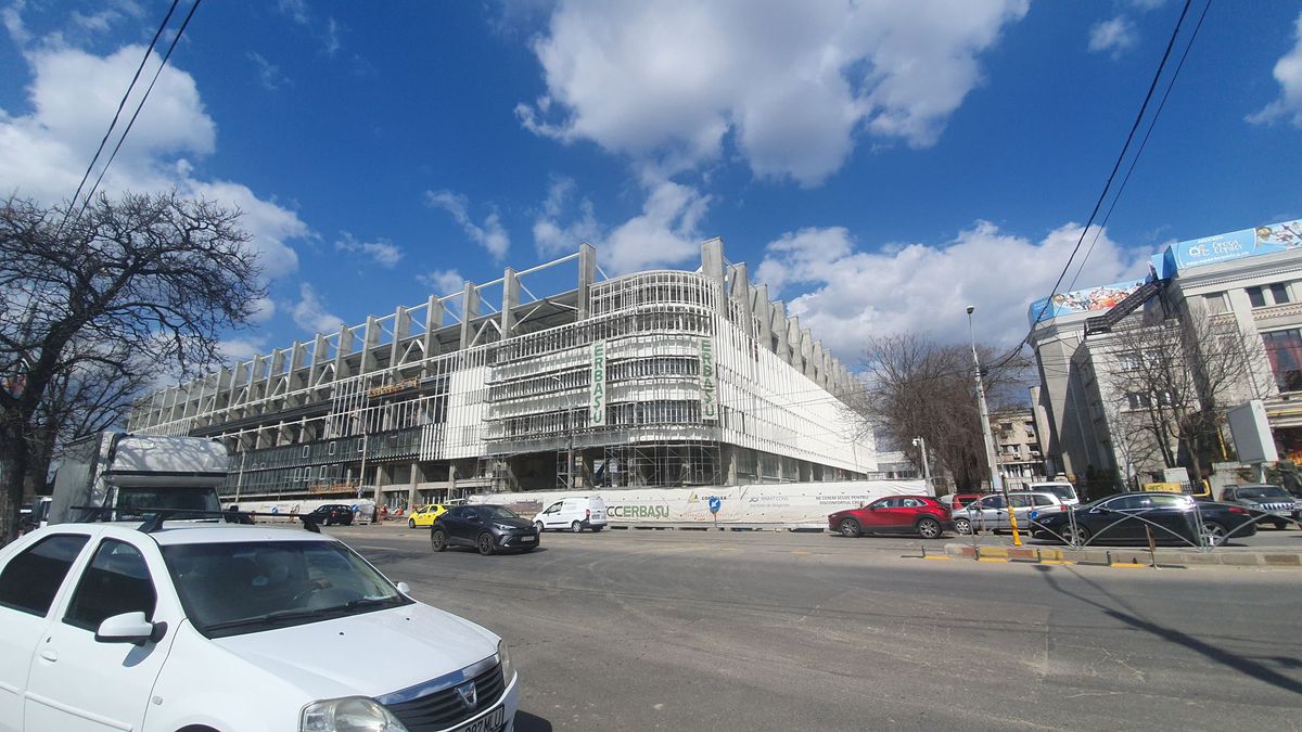 Imagini spectaculoase din exteriorul arenei Rapid! Cum arată șantierul din Giulești