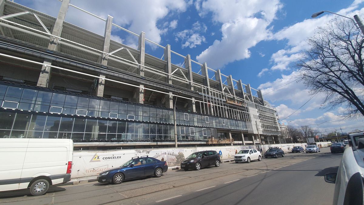 Imagini spectaculoase din exteriorul arenei Rapid! Cum arată șantierul din Giulești