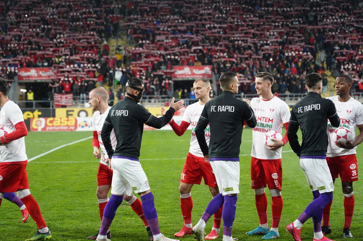 UTA - Rapid, într-o atmosferă senzațională » Stadion plin și o scenografie „furată” de la Tudor Chirilă: „Măcar o dată în viață”