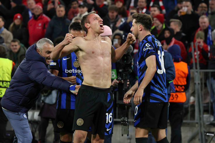 Davide Frattesi, după ce a dat gol cu Bayern/ foto Imago Images