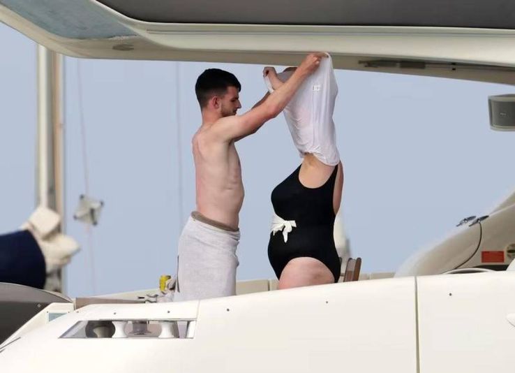 Declan Rice și Lauren Fryer, foto: X