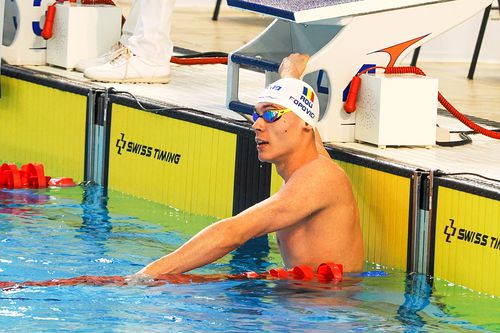 David Popovici la finalul probei de 50 m liber FOTO Roxana Fleșeru