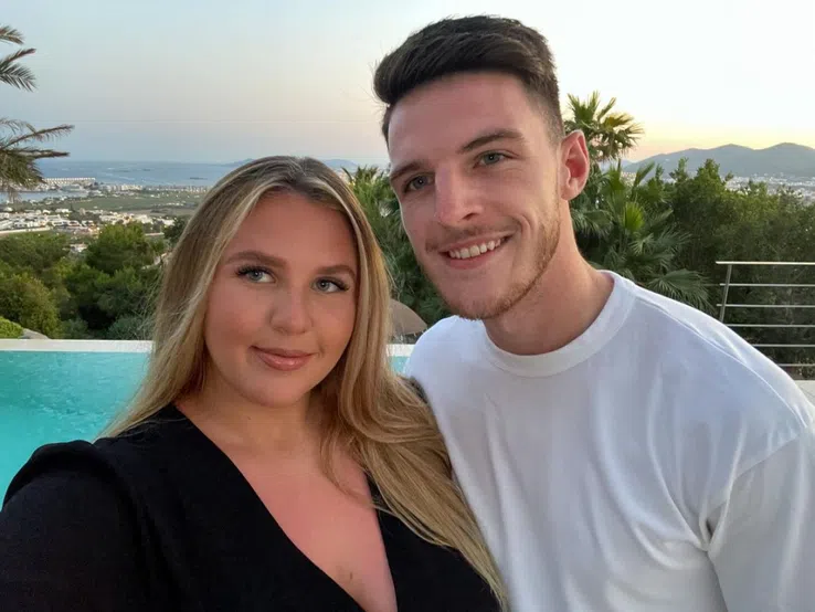 Declan Rice și Lauren Fryer, foto: X