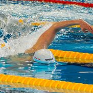 David Popovici în acțiune la Campionatele Naționale de la Otopeni în proba de 50 m liber FOTO Roxana Fleșeru