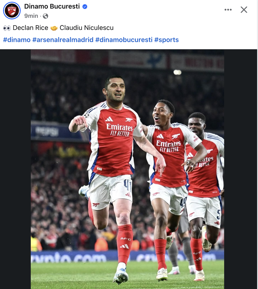 Dinamo, cea mai tare reacție după golurile lui Declan Rice cu Real Madrid » Paralelă cu „Lunetistul” Claudiu Niculescu