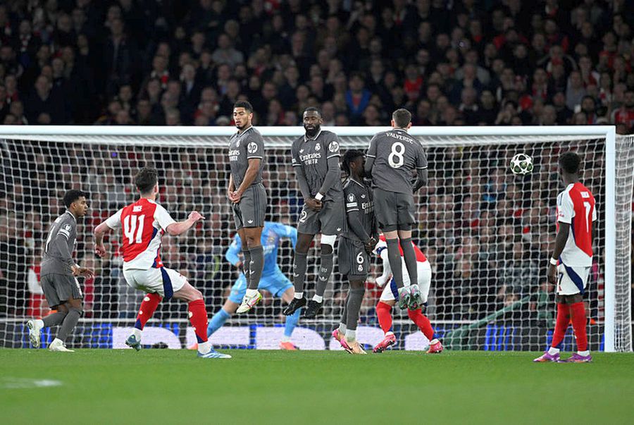 Primul gol al lui Declan Rice în Arsenal - Real Madrid/ foto: Guliver/GettyImages Regretul lui Rice după „dubla” magică: „Nu am fost destul de norocos ca să primesc un mesaj și de la el!”