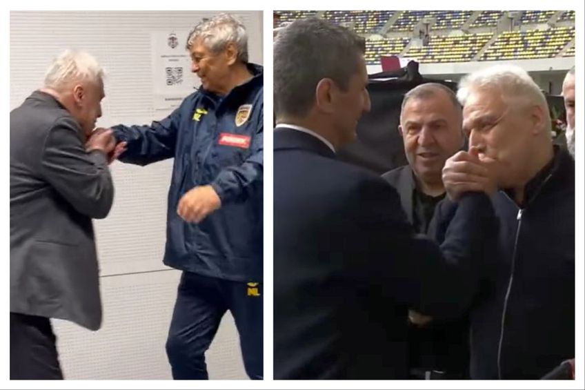 Jurnalistul turc care i-a pupat mâna lui Mircea Lucescu a făcut la fel cu Răzvan