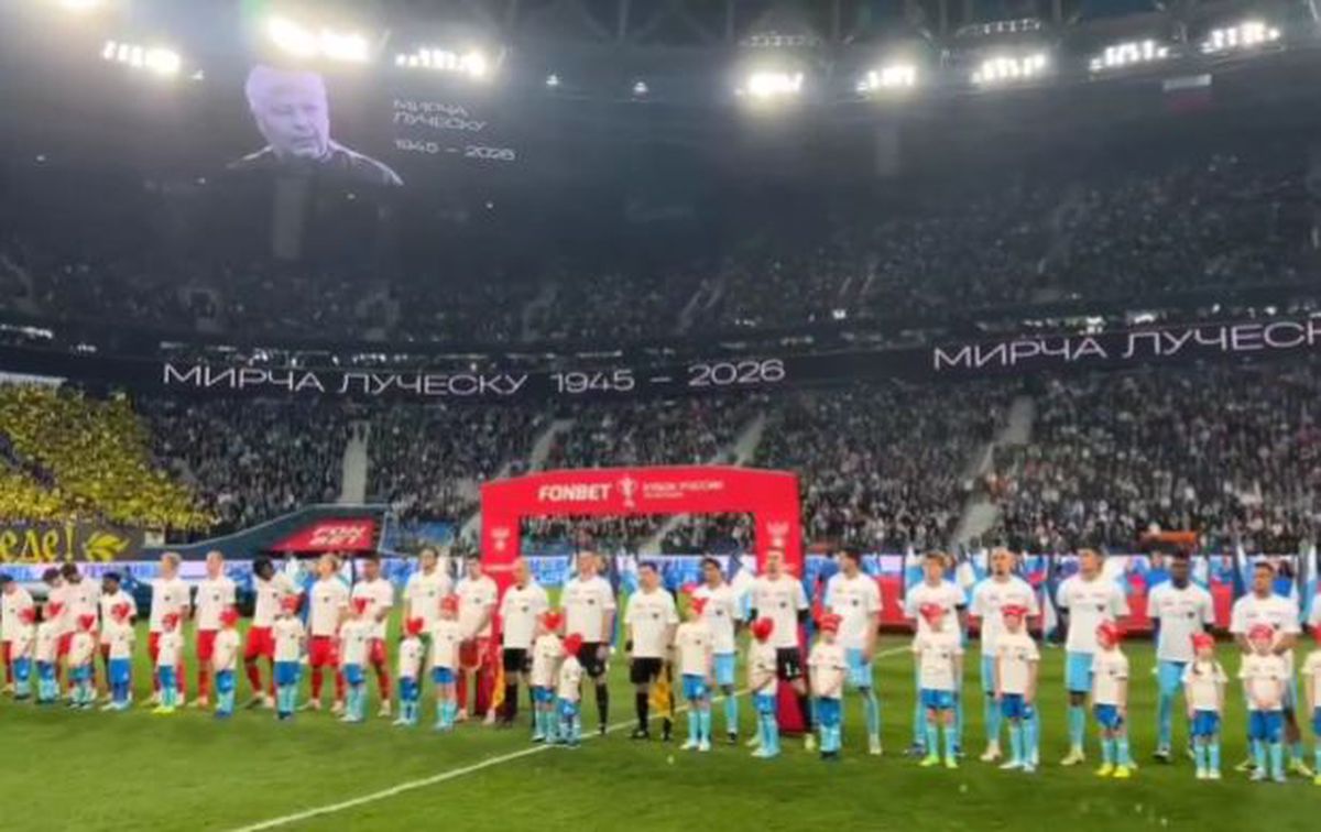 Minut de reculegere la St. Petersburg, în memoria lui Mircea Lucescu: „Condoleanțe rudelor și apropiaților remarcabilului antrenor”