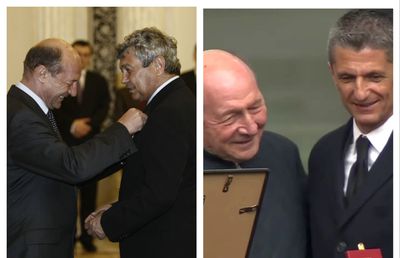 Acum 17 ani îl decora pe Mircea Lucescu, astăzi la priveghiul acestuia » Traian Băsescu: „Un singur cuvânt am de spus”