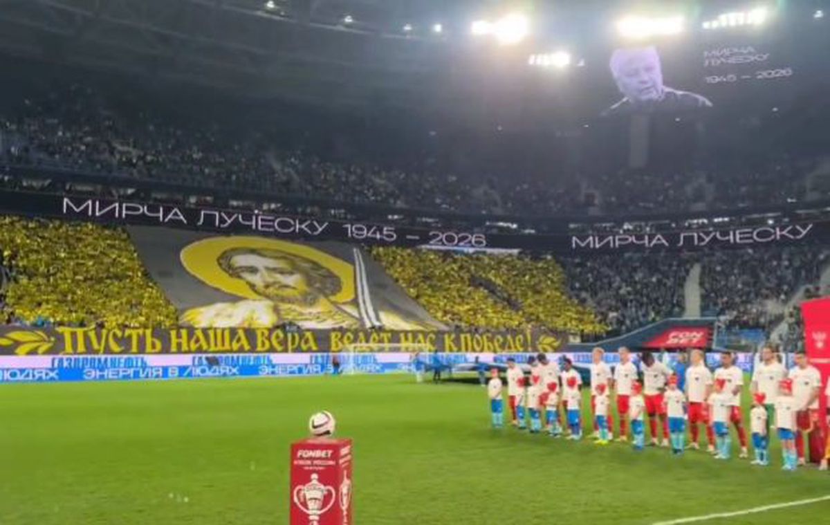 Minut de reculegere la St. Petersburg, în memoria lui Mircea Lucescu: „Condoleanțe rudelor și apropiaților remarcabilului antrenor”