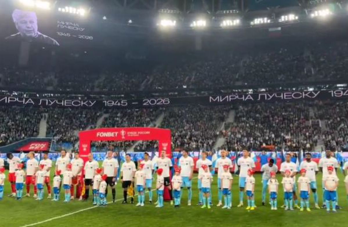 Minut de reculegere la St. Petersburg, în memoria lui Mircea Lucescu: „Condoleanțe rudelor și apropiaților remarcabilului antrenor”