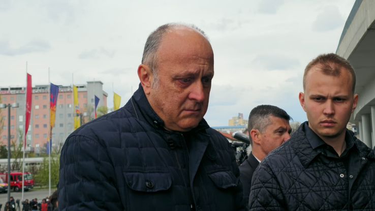 Șucu, în lacrimi la catafalcul lui Lucescu