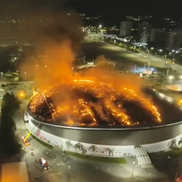 Incendiu la arena olimpică din Rio de Janeiro // capturi foto: X