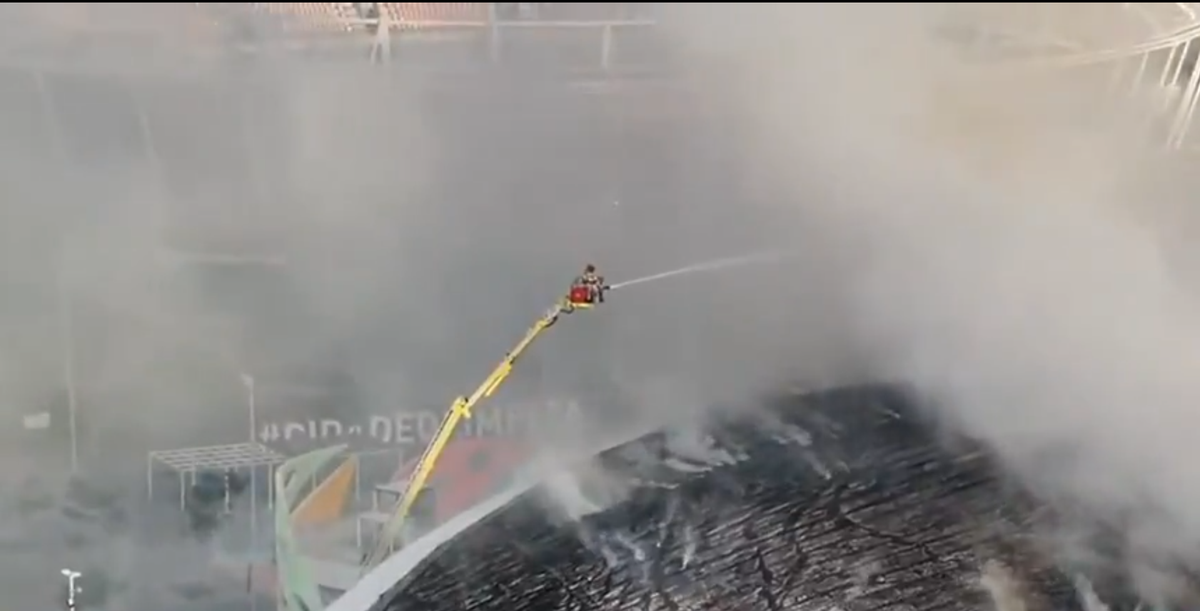 Incendiu la arena olimpică din Rio de Janeiro