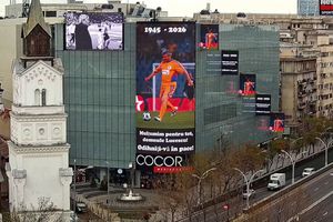 Omagiu pentru Mircea Lucescu în centrul Bucureștiului