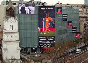 Omagiu pentru Mircea Lucescu în centrul Bucureștiului