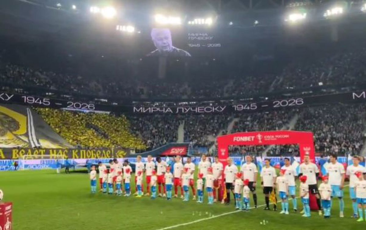 Minut de reculegere la St. Petersburg, în memoria lui Mircea Lucescu: „Condoleanțe rudelor și apropiaților remarcabilului antrenor”