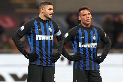 Mauro Icardi și Lautaro Martinez, pe vremea când erau coechipieri la Inter. foto: Guliver/Getty Images