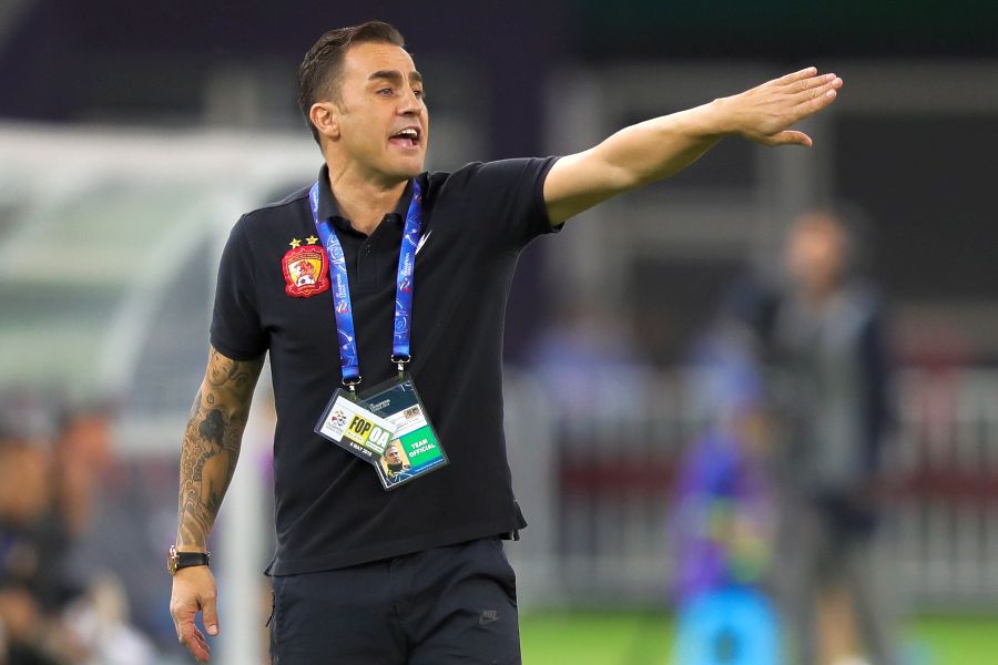 Fabio Cannavaro în 2018, antrenând Guangzhou Evergrande // sursă foto: Guliver/gettyimages