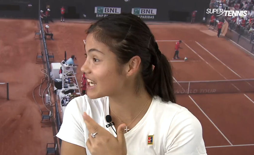 Emma Răducanu (19 ani, locul 12 WTA) a fost protagonista unui moment amuzant în timpul unui interviu acordat la Roma.