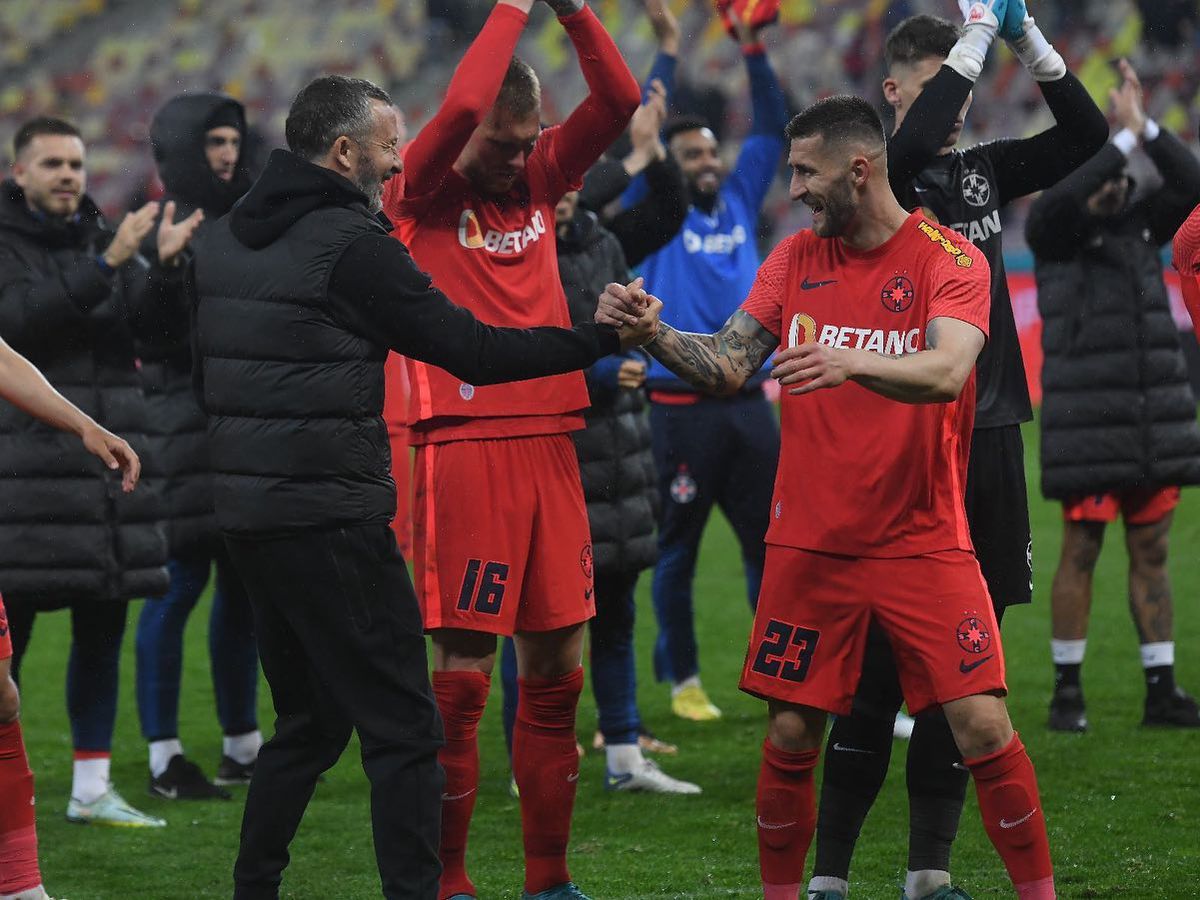 Bucurie FCSB după victoria cu Sepsi, 3-1