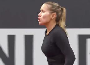 „Ai naibii să fiți de idioți, fuck you!” » Sofia Kenin a cedat emoțional la WTA Roma! Potop de înjurături spre fani