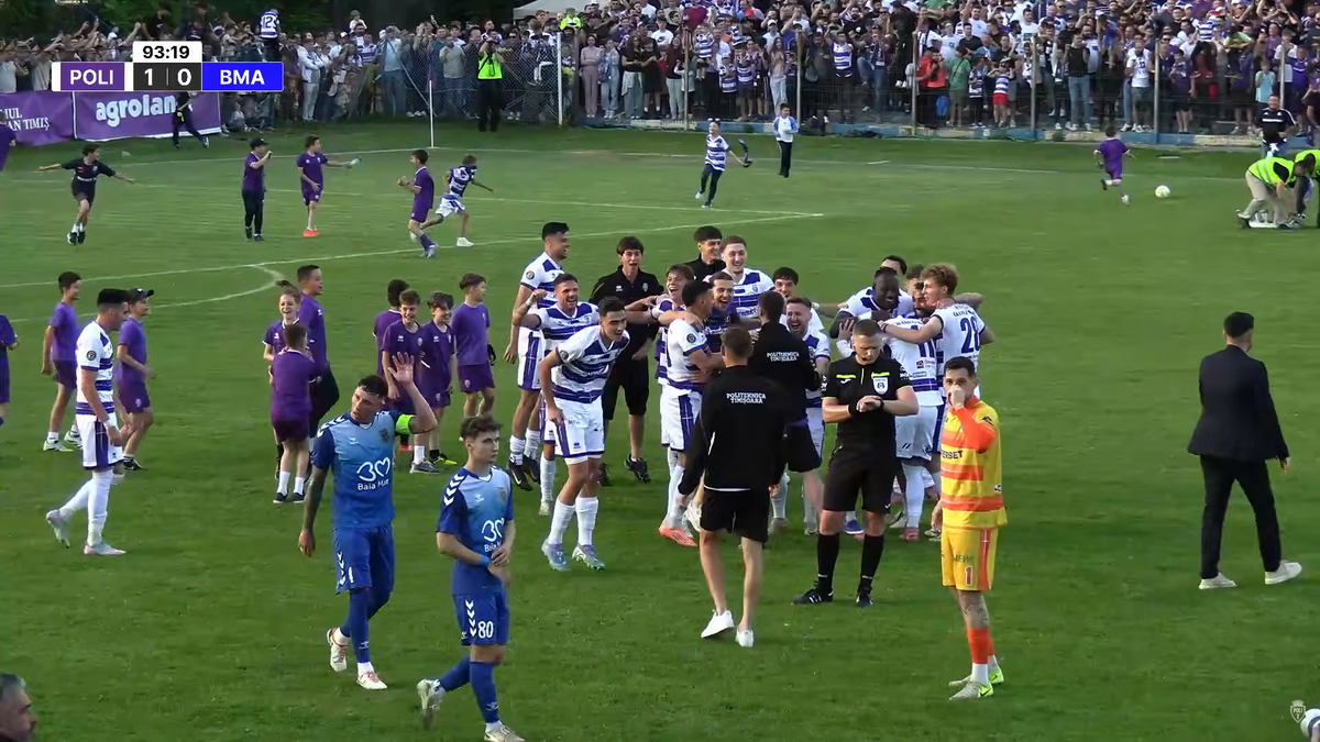Sărbătoare la Timișoara! Politehnica a revenit în Liga 2 după 3 ani » Care e a doua echipă promovată matematic