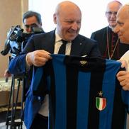 Cristi Chivu și Inter, vizită la Vatican // Sursă foto @vaticannews.va