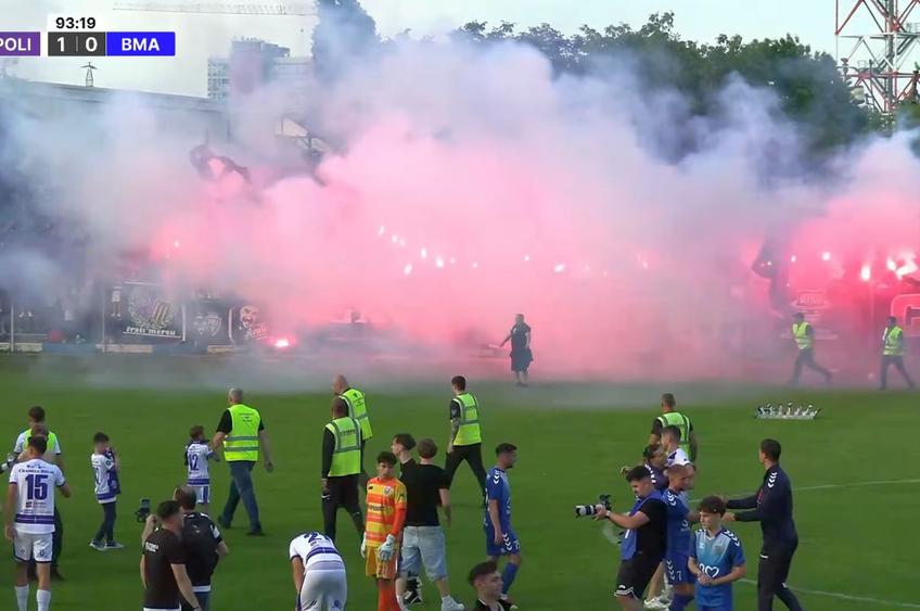 Politehnica Timișoara a promovat în Liga 2 // FOTO: captură YouTube @Politehnica Timișoara