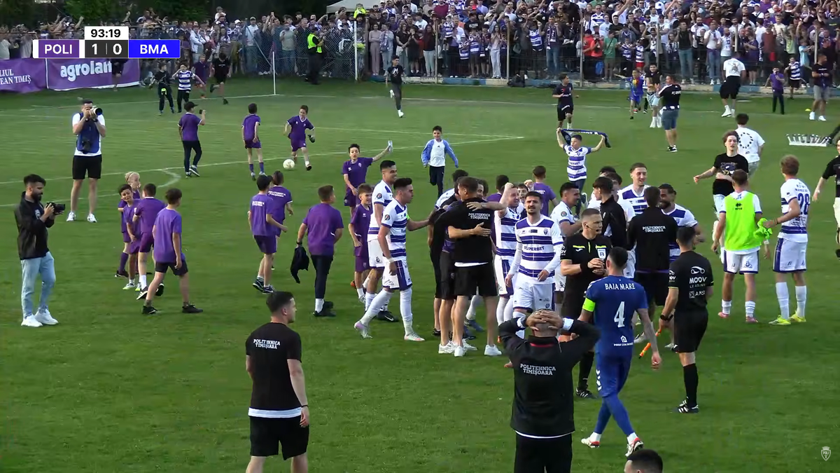Sărbătoare la Timișoara! Politehnica a revenit în Liga 2 după 3 ani » Care e a doua echipă promovată matematic
