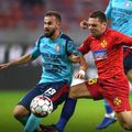 Laurențiu Corbu (stânga), în FCSB - Chindia, 1-1