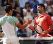 Novak Djokovic (36 de ani, 3 ATP) a trecut de un Carlos Alcaraz (20 de ani, 1 ATP) accidentat, scor 6-3, 5-7, 6-1, 6-1 și s-a calificat în finala Roland Garros 2023. Sârbul și-a felicitat adversarul pentru modul eroic în care a dus partida la final.