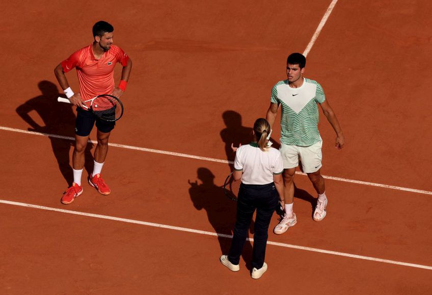 Un moment delicat a avut loc în setul cu numărul 3 al disputei dintre Carlos Alcaraz (20 de ani, 1 ATP) și Novak Djokovic (36 de ani, 3 ATP), imediat după ce sârbul făcuse 1-1 la game-uri.
