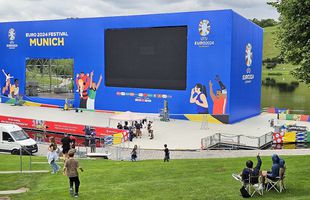 Românii lucrează de zor la fan zone-ul din Munchen, unde o bere costă cât un bilet la FCSB - Dinamo! » Spectacol grandios pregătit pentru fanii fără bilet