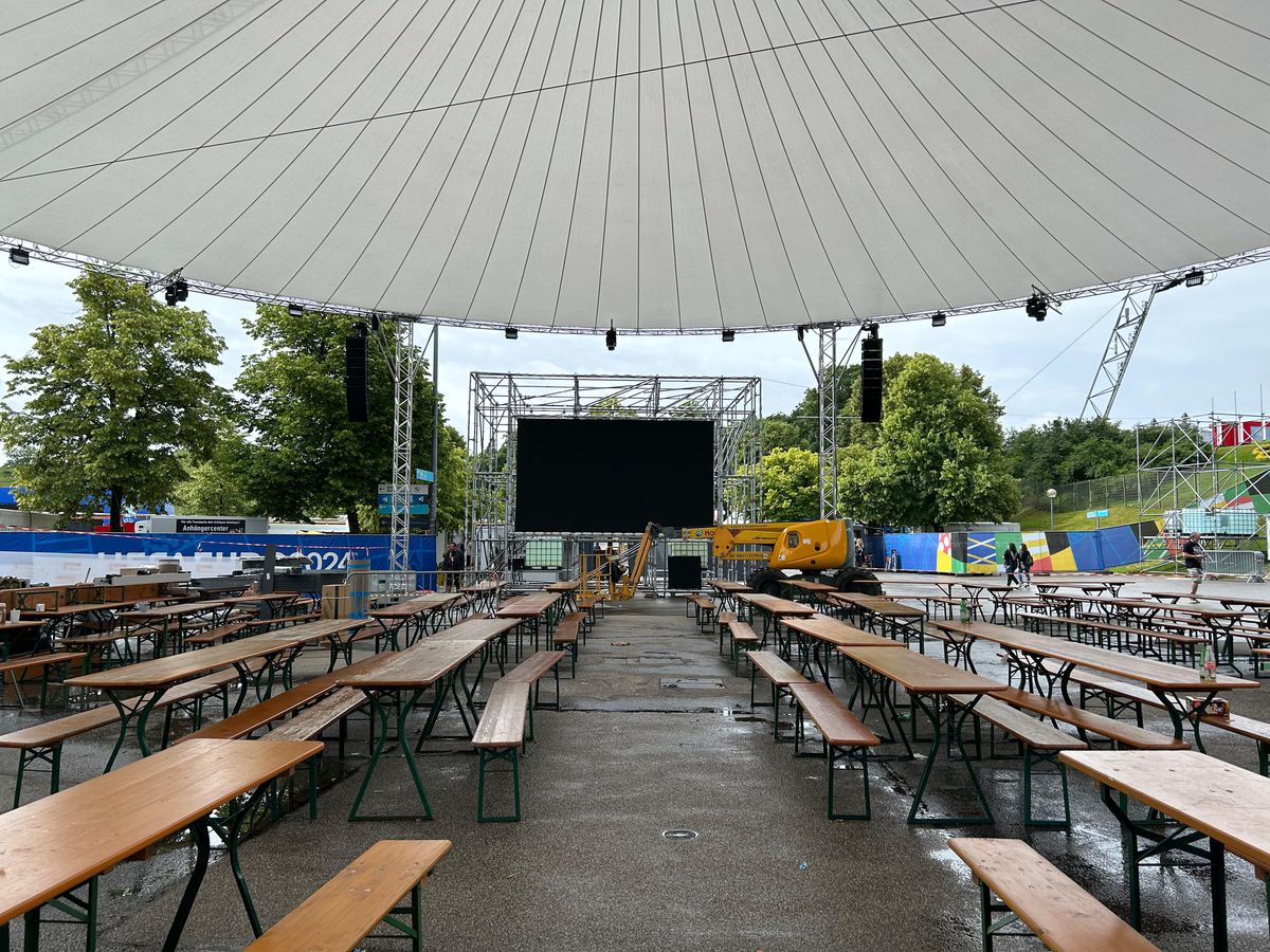 Cum arată lucrările la Fan Zone-ul EURO 2024 din Munchen