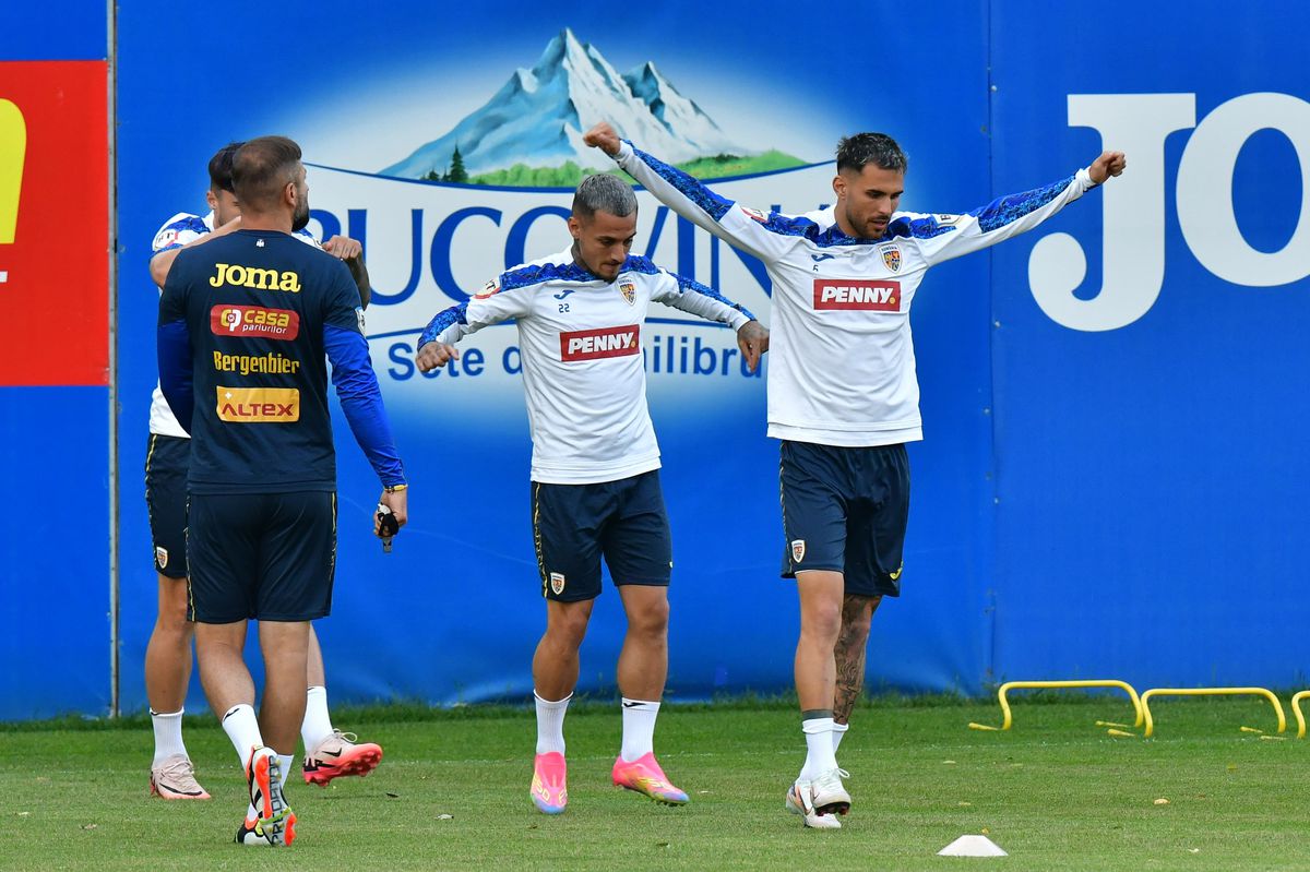 Ultimele reglaje înainte de Cipru! Imagini de la antrenamentul „tricolorilor” condus de Mircea Lucescu